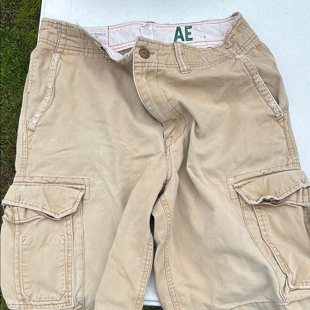 American Eagle Outfitters Tan Cargo Shorts